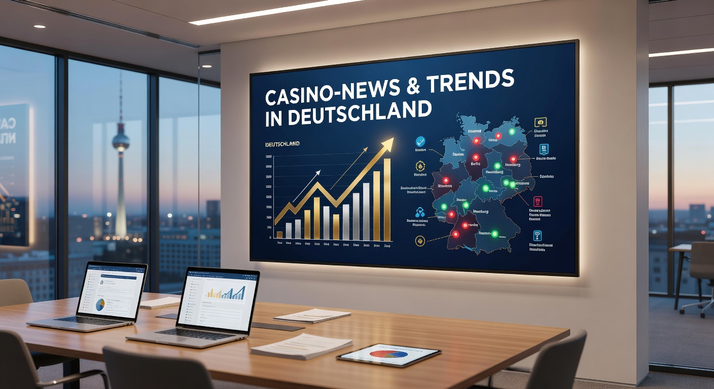 Darstellung des deutschen Online-Casino-Marktes mit regulatorischen Hürden und etablierten Marken