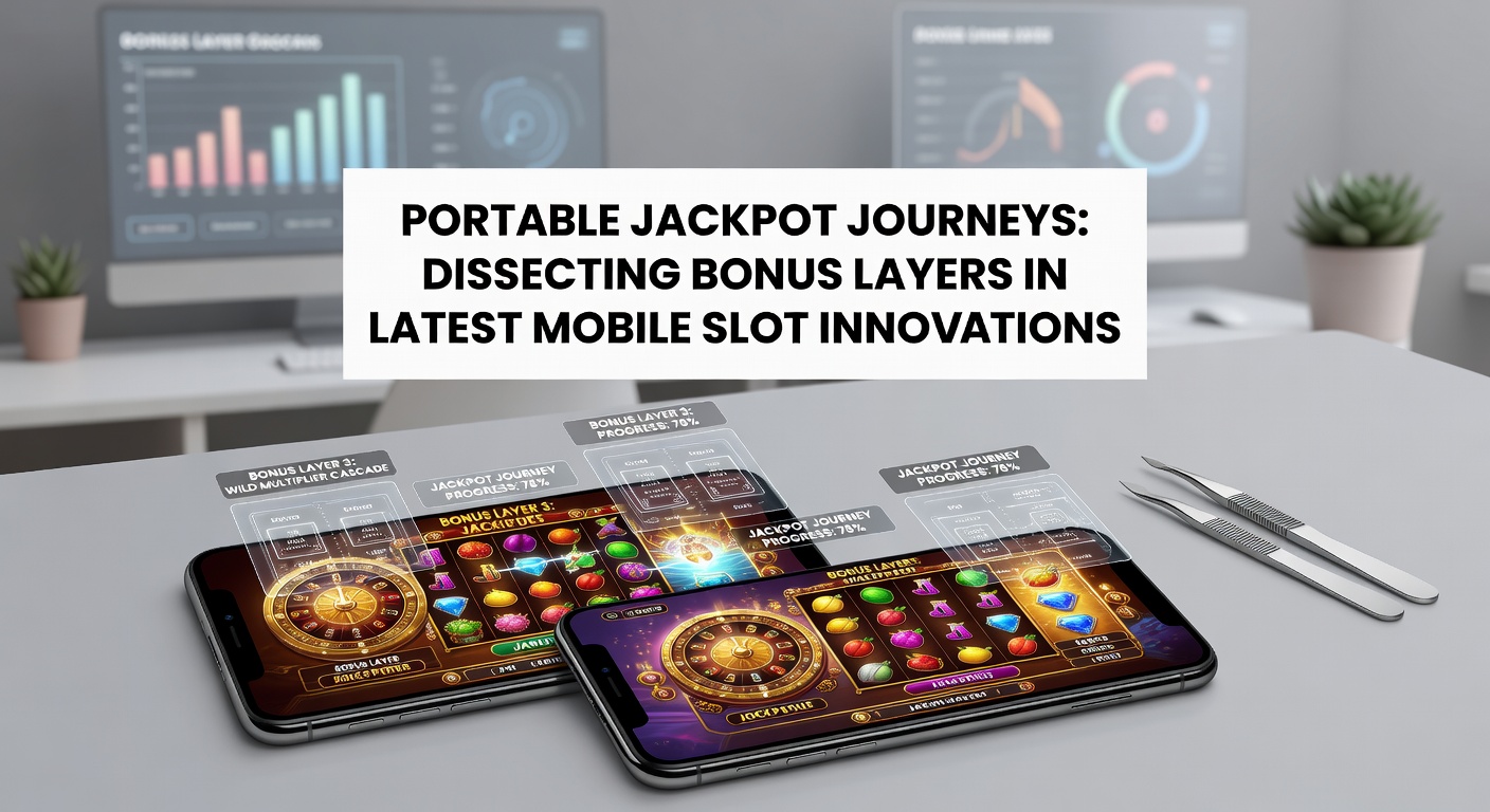 Detaillierte Darstellung eines Mobile-Slot-Bonus-Turms mit mehreren Schichten, Jackpot-Symbolen und Touch-Interaktionen